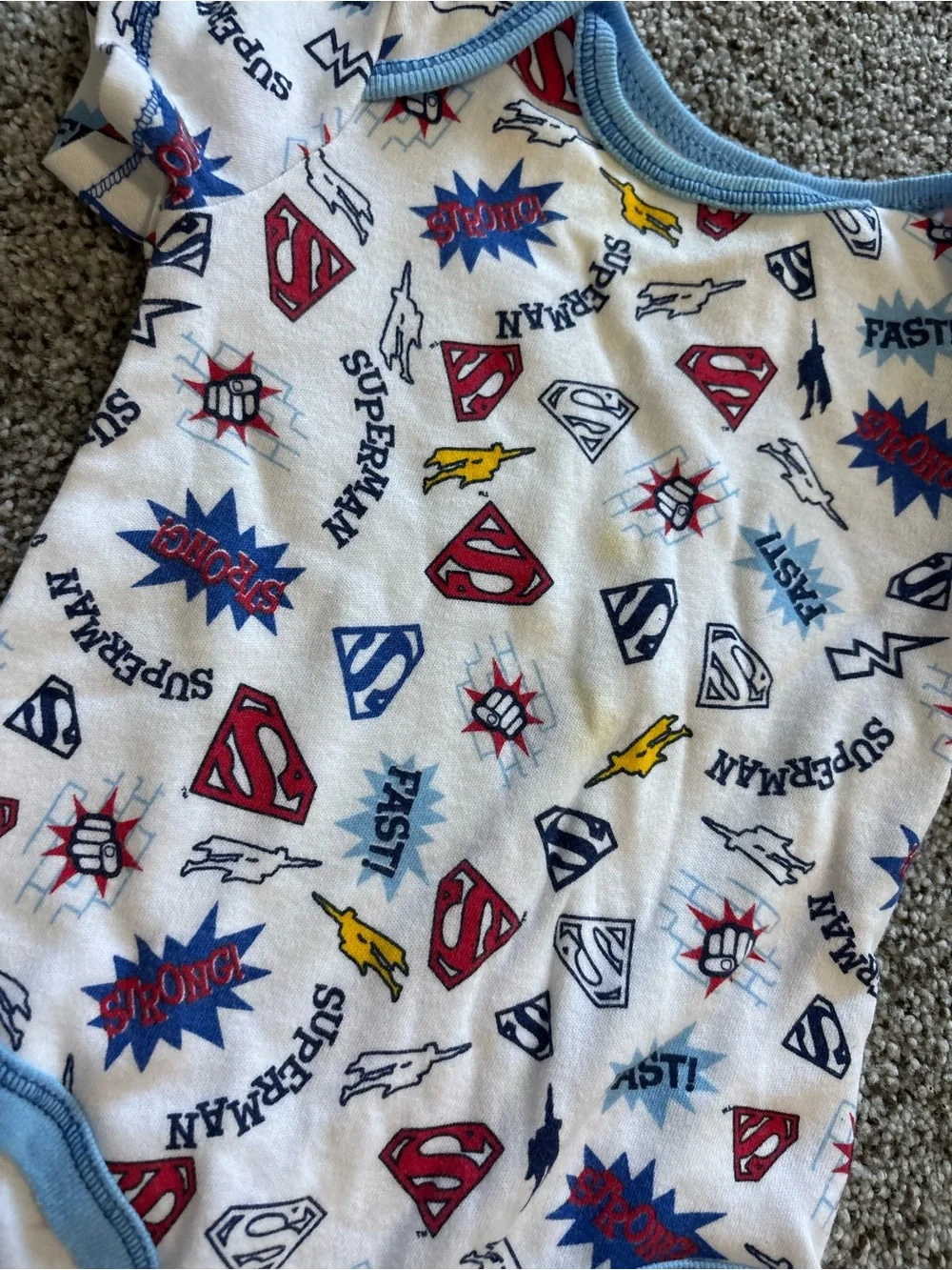 DC Comics Superman Infant Onesie Duo - Light Blue & White NWOT